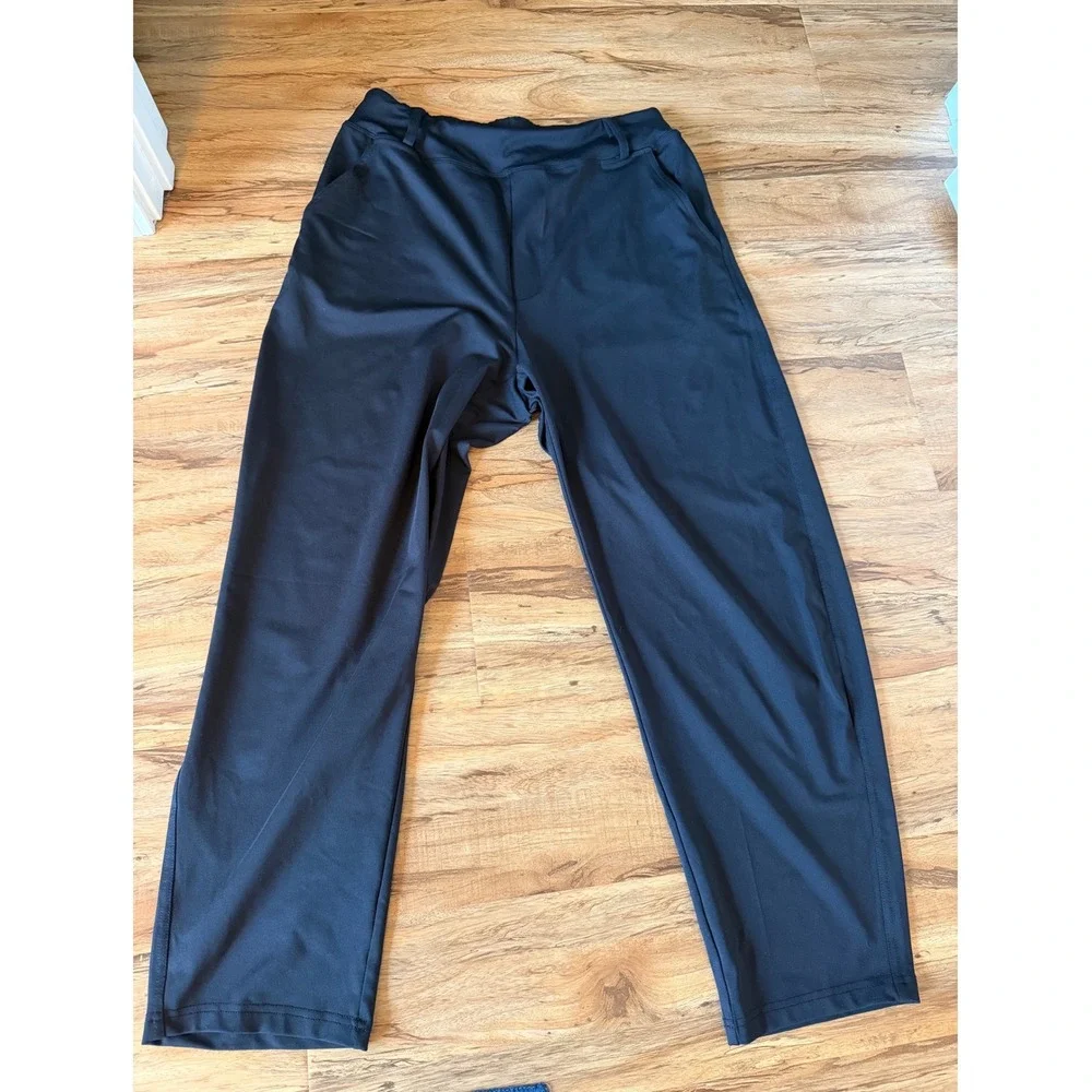 Baleaf Womens Black Athletic Golf Hiking Pants Size Medium Straight Leg Stretch